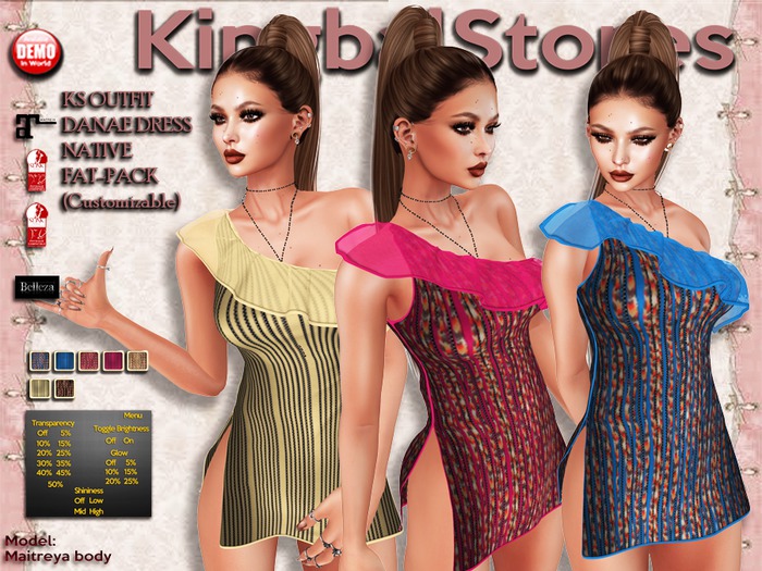 420 KS OUTFIT DANAE DRESS NATIVE FAT-PACK (Customizable)