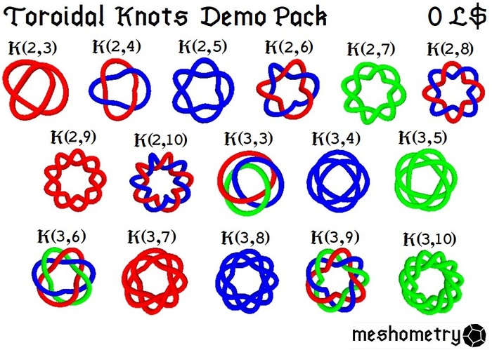 Meshometry Toroidal Knots Demo Pack