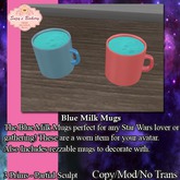 ~*SB's*~ Blue Milk Mugs [Boxed]