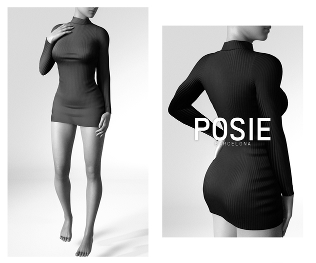 POSIE - Danielle Wool Strech Dress .DEMO