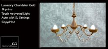 Luminary-Chandelier by Galthies Designs-Gold