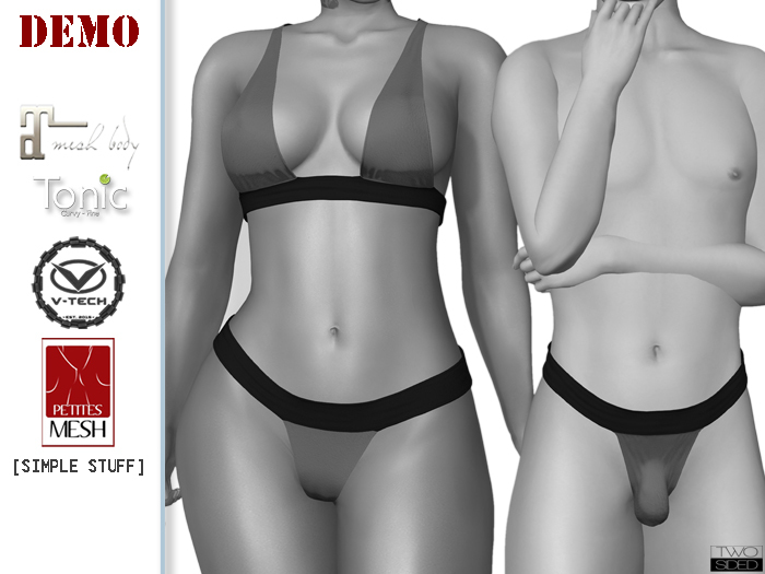 DEMO Bikini "Florida" basic colors Duopack TwoSided