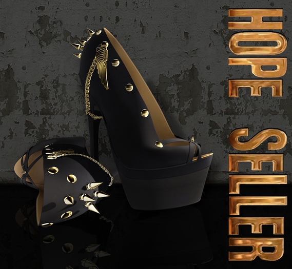 [HS] ANGEL HEELS BLACK