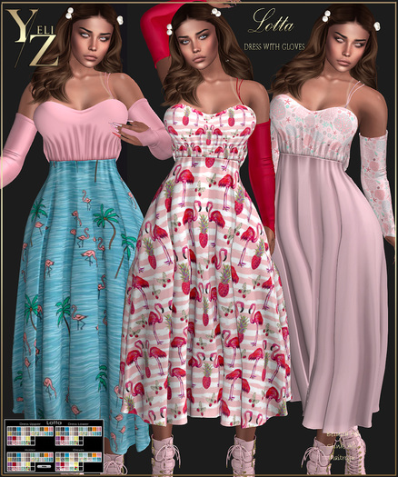 YELIZ MESH "LOTTA" DRESS GLOVES with HUD  -DEMO-