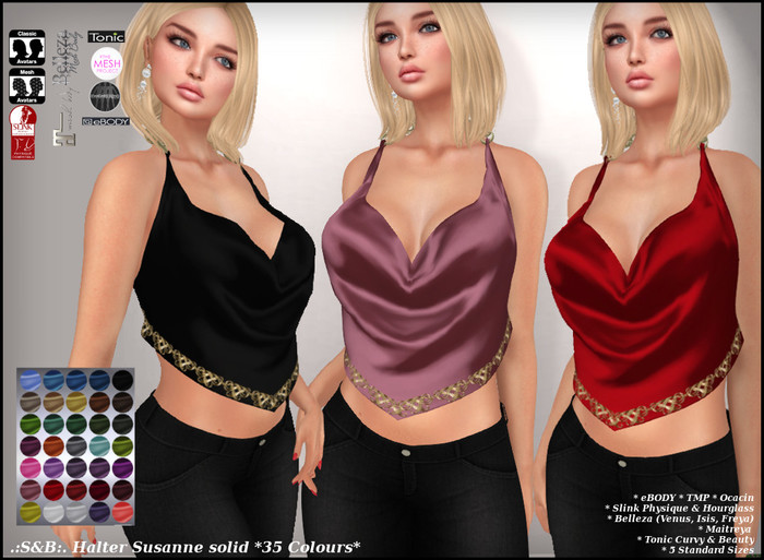 .:S&B:. Halter Susanne solid *35 Colours*