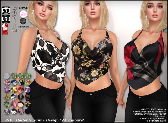 .:S&B:. Halter Susanne Design *24 Colours*