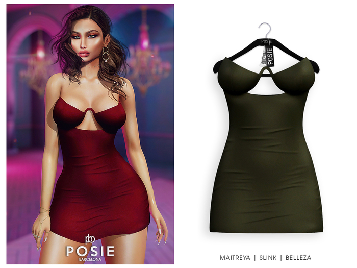 POSIE - Marie Mini Dress .OLIVE
