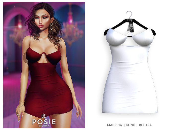 POSIE - Marie Mini Dress .WHITE