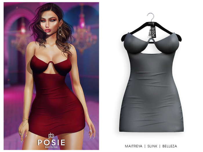 POSIE - Marie Mini Dress .GRAY