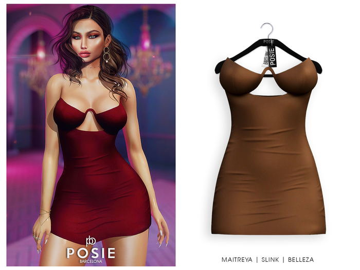 POSIE - Marie Mini Dress .CAMEL