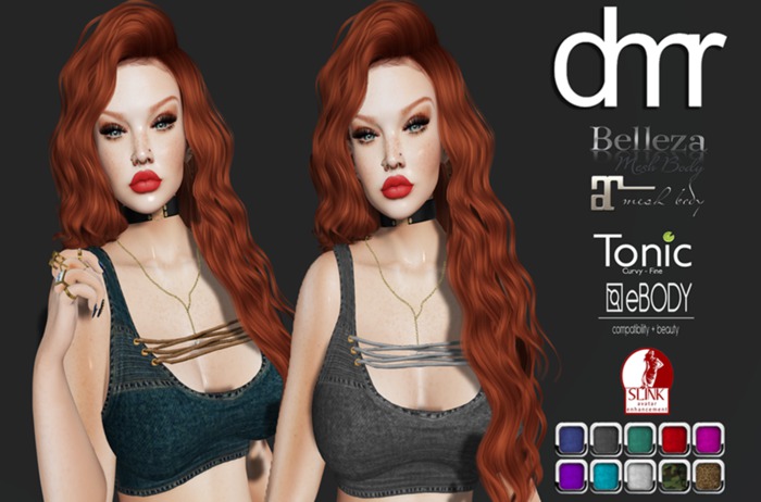 [DR] Mini Top 74 HUD 10 COLORS ::MESH::