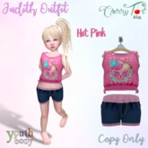 *Cherry Tot* Youth Fitted Judith Outfit HotPink (Wear&Click)