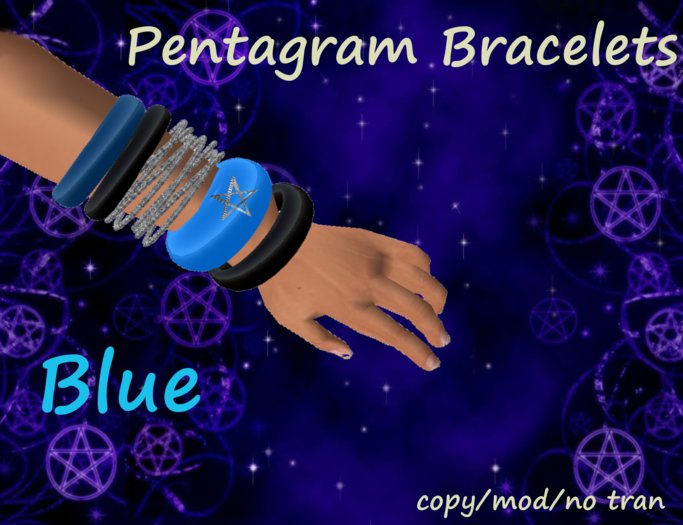 Pentagram Bracelets blue