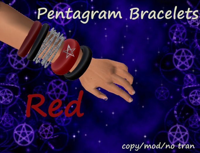 Pentagram Bracelets Red