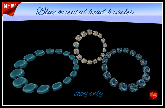 blue oriental bead braclet
