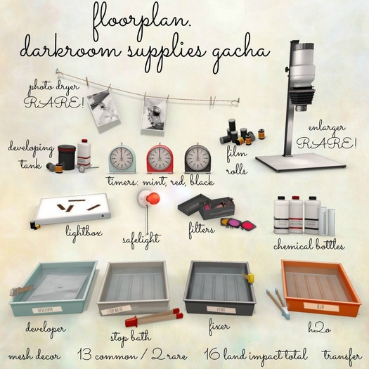 floorplan. darkroom timer / black
