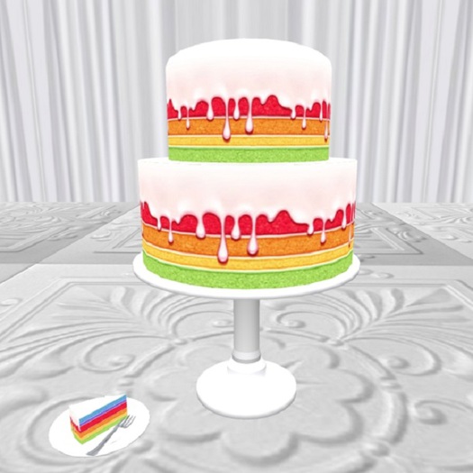 Rainbow Drip Cake
