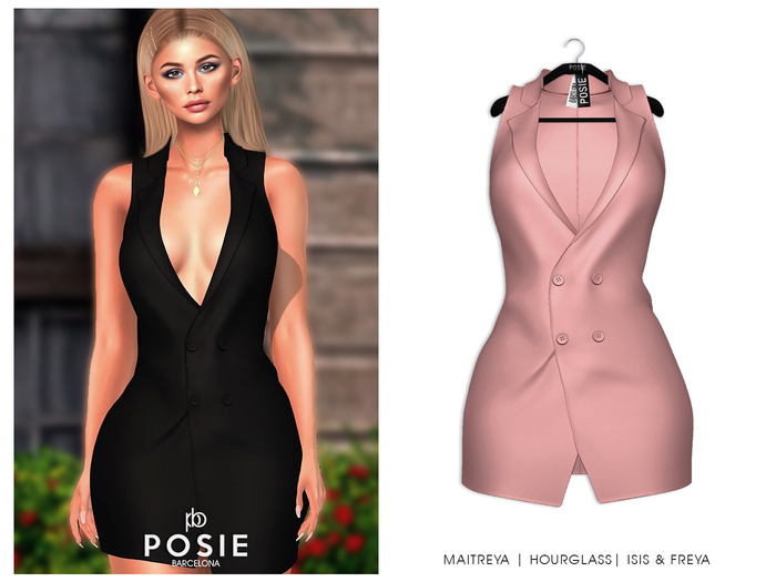 POSIE - Valery Blazer Dress .BLUSH