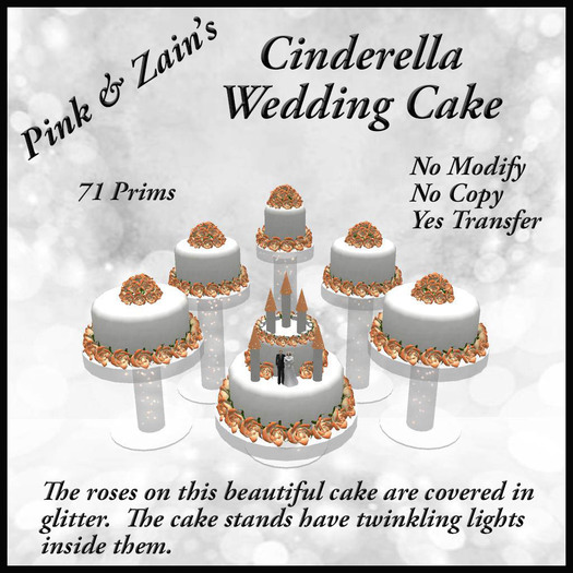 Cinderella Wedding Cake - Peach [BOXED]