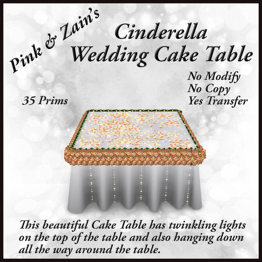 Cinderella Cake Table - Peach [BOXED]