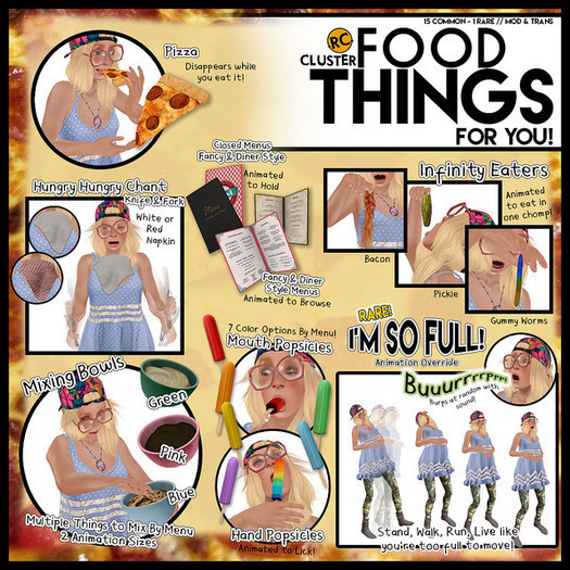 -RC- Food Things - I'm So Full! AO RARE