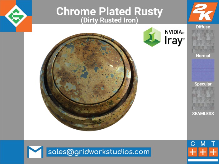 Chrome Plated Rusty(Dirty Rusted Iron)