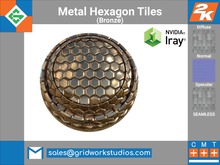 Metal Hexagon Tiles(Bronze)