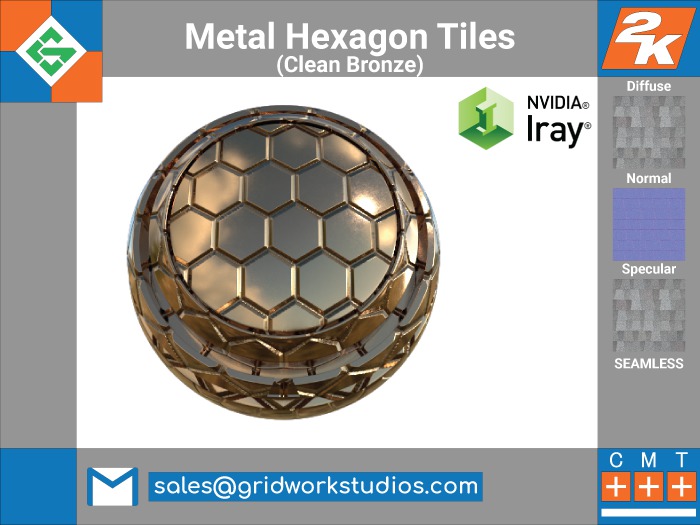 [ G.W.S. ] Bronze Hexagon Tiles(Clean Bronze)