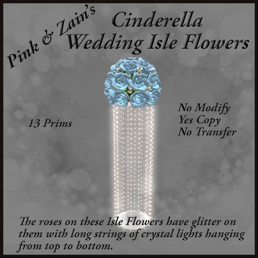 Cinderella Aisle Flowers - Blue [BOXED]