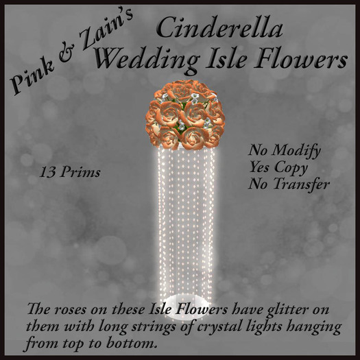 Cinderella Aisle Flowers - Peach [BOXED]