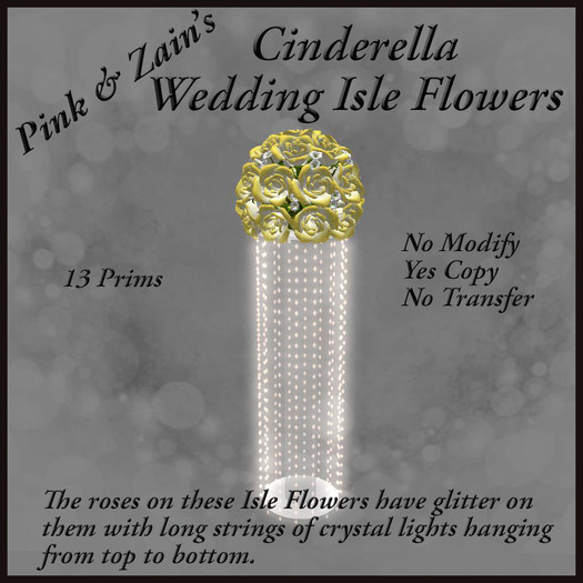 Cinderella Aisle Flowers - Yellow [BOXED]