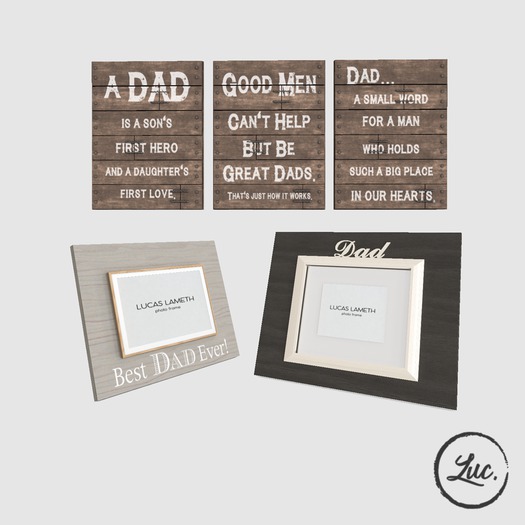 (Luc.) Father Dad Frames & Plaque