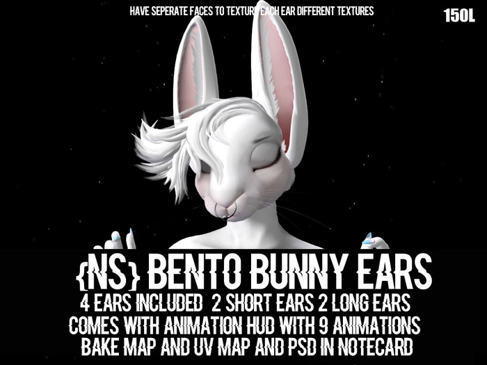 Second Life Marketplace - {NS} BENTO BUNNY EARS beta