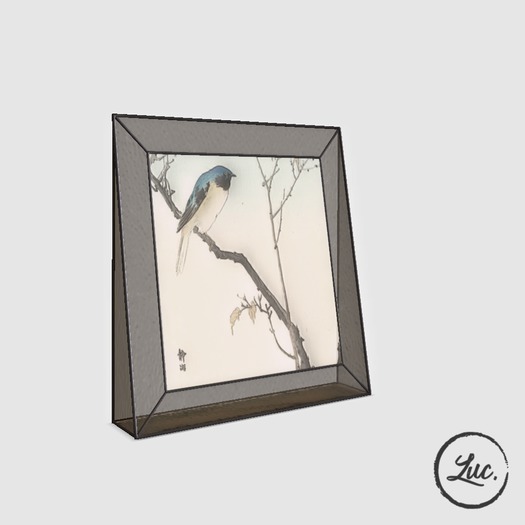 (Luc.) Antique Style Glass Frame, Desk