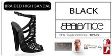 Baiastice_Braided High Sandals-Black