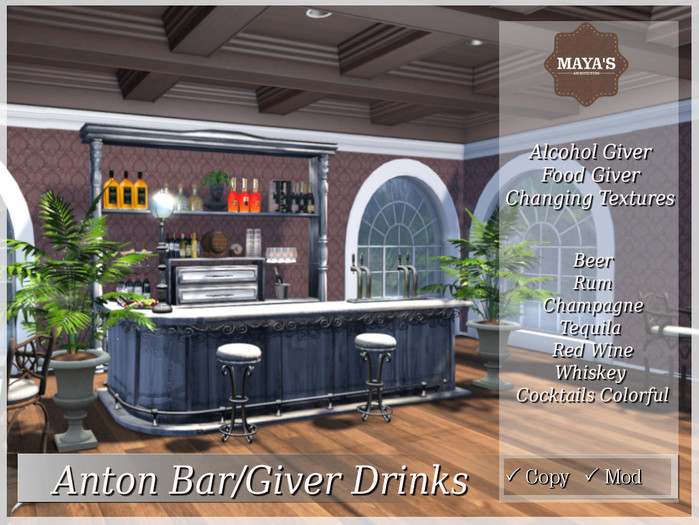 Maya's - Anton Bar Set / Changing Textures / Giver Drinks