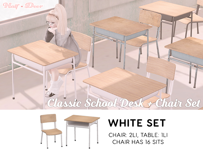 +Half-Deer+ Classic School Set [White]