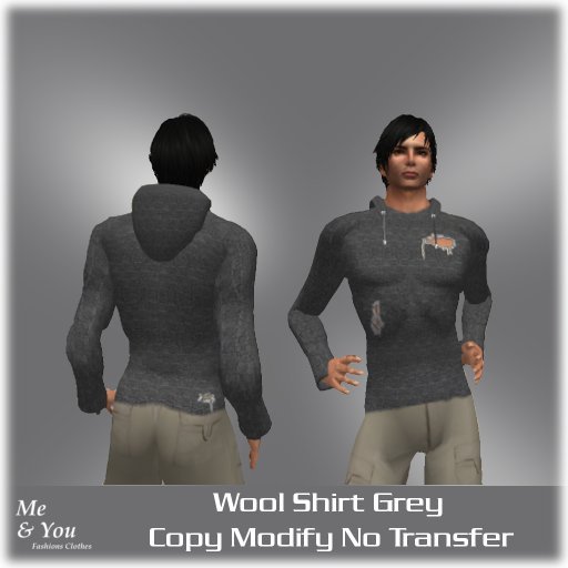 ***Me & You  Wool Shirt Grey