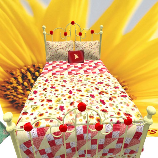 Red Teddy bear bed w animations