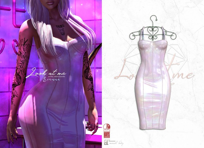 Look At Me. Seanna Dress : Holo Pearl