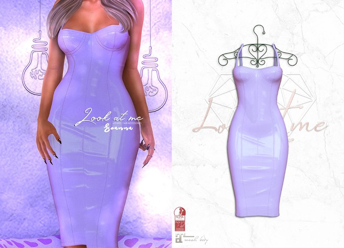 Look At Me. Seanna Dress : Latex Lilac