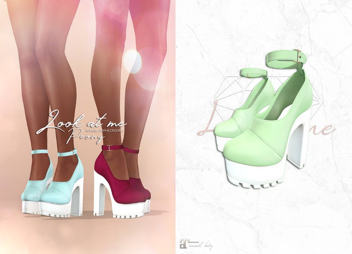 Look At Me. Peony Platforms: Mint (maitreya)