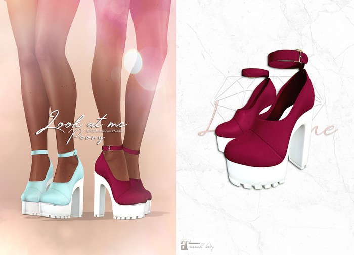 Look At Me. Peony Platforms: Cabernet (maitreya)