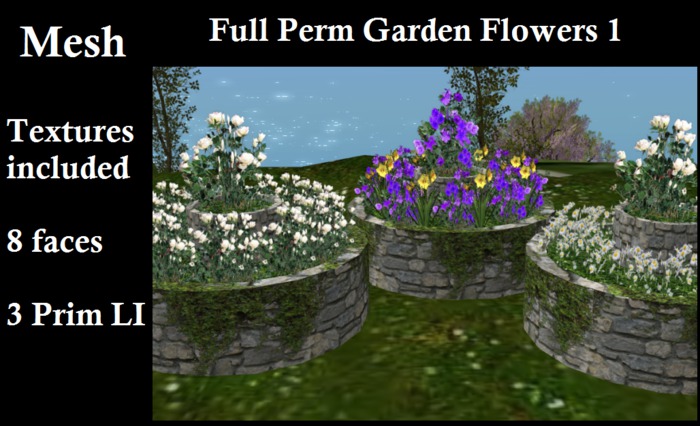Mesh Full Perm Garden Flowers 1