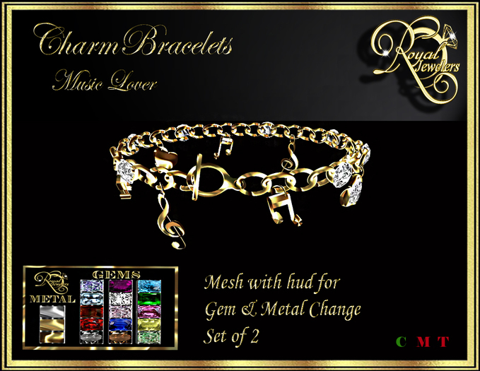 RJ Charm Bracelets - Music Lover (Boxed) utd