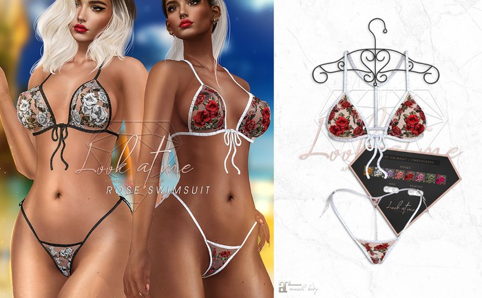 Look At Me. Rose Swimsuit : white