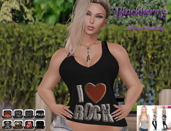 ::Blackberry:: Texture MI962020 Women's Fabric Tank Top