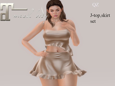 Second Life Marketplace - {QZ} J-Top,Skirt NUDE Maitreya