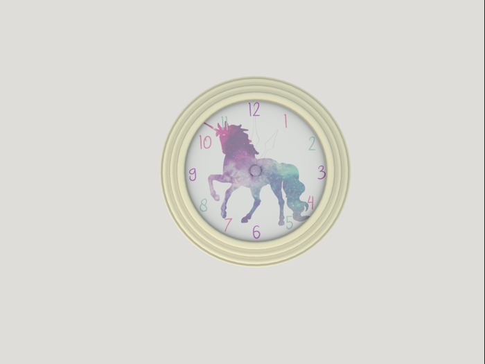{MAD} Unicorn Clock Boxed- Yellow [Add Me]