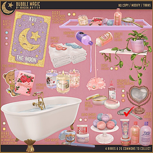 .random.Matter. - Bubble Magic - Hand Mirror [Rose Gold]